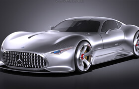 Squir - Mercedes Vision Gran Turismo Concept - Vray - 3D Model [3ds-c4d-fbx-lwo-max-obj]