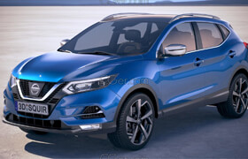 Squir - Nissan Qashqai 2018 - Vray -  3D Model [3ds-c4d-fbx-lwo-max-obj]