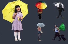 Cut out peoples - RmtStudio People Rain