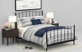 Crate and barrel Mason Shadow Queen Bed