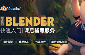 【正版】【大师】Blender线上辅导【教程视频+课后辅导】讲师答疑/定制作业/作业点评/简历指导