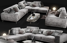 Sofa NATUZZI Italo 2983 grey