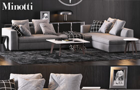 3D Model Minotti Sofa 157 Free Download