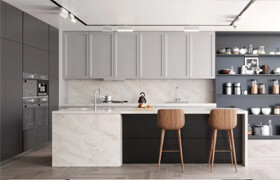 9671. 3D Interior Kitchenroom Model Download by Phi Vu
