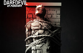 Cgtrader - Wicked Marvel Netflix Daredevil Bust STLs 3D print model