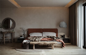 3D Homestay Wabi- Sabi Interior Model Download by Hoang Duong