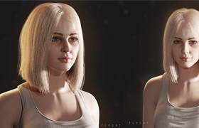 Artstation - 3D Girl Portrait - Blender 3.0 - Full process videos & 3D asset [FlyCat]