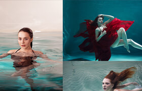 Artstation - Lia Koltyrina - 200+ Underwater Photos in the pool. Models with long hair and fabrics - 参考照片