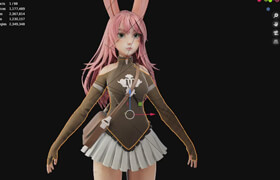 Gumroad - Bunny Girl - Blender - Full process videos