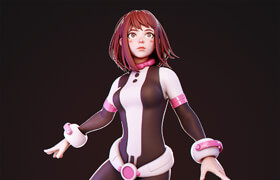 Gumroad - Uraraka Ochako - Character Creation In Blender by YanSculpts