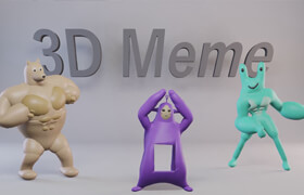 Skillshare - 3D Meme Gif! Becoming Giphy artist with Blender and Mixamo by Joseph @ Carryou