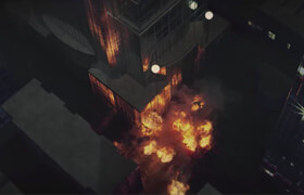 Skillshare - Fire and smoke simulations- an asteroid falling on a city by Stefano Cotardo