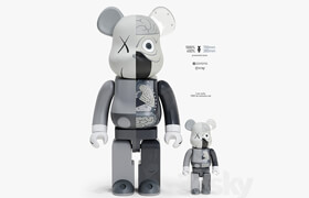 Bearbrick / KAWS Dissected Companion Gray (2010)