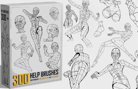 Artstation - Mels Mneyan - Anatomy HelpBrushes [300 CHETBRUSHES to Push Anatomy skills