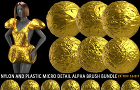 Artstation - Mohsen Gh - nylon and plastic micro detail alpha brush bundle