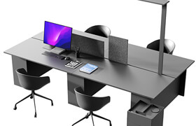 Gumpo Office table set (corona 7+ vray)