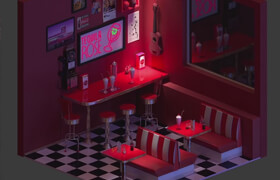 Udemy - Render an Isometric Retro Diner in 3ds Max and Corona Renderer (Elena V Miller)