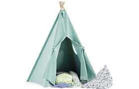 Kids Teepee Tent Set Mint