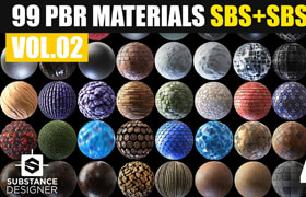 Artstation - 99 PBR Substance Designer Materials Vol.02 - 材质贴图