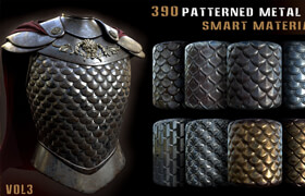 Artstation - 390 patterned metal smart material VOL 3 - 材质贴图