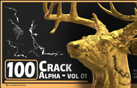 Artstation - 100 Crack Alpha - 材质贴图