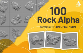 ArtStation - 100 Rock Alpha by Alpha House