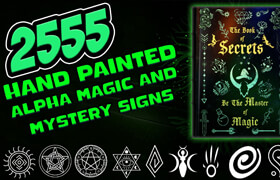 Artstation - 2555 Hand Painted Alpha Magic - 材质贴图