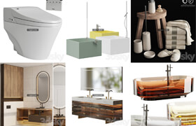 7套3dsky网站的卫浴家具模型
