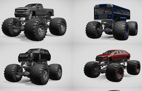 Car models from Sketchfab - monster-truck