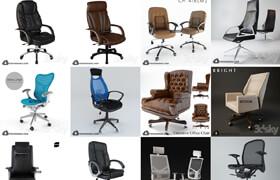 22个办公空间的椅子模型。