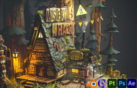 Gumroad - Mystery Shack - Stylized 3D Diorama - Tutorial