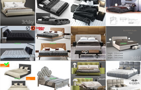 54套床和床上用品模型合集