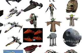 3Ds Max - Star Wars Models (282 Mapped Objects) - 3dmodel