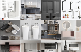 23套厨房卫浴家具模型合集