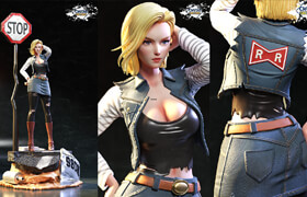 Cgtrader - Android 18 3D print model