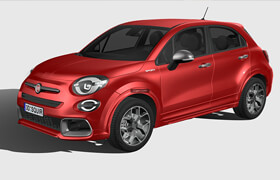 Cgtrader - Fiat 500X Sport 2020 3D model