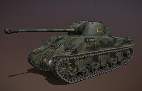 Cgtrader - M4 Sherman MK VC Firefly - Beldevere 3D model