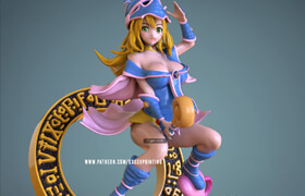 Gumroad - Dark Magician Girl from Yu-Gi-oh 3D Print STL model