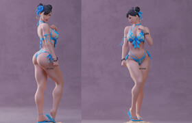 ArtStation - Chun-Li Bikini 3D Print Model