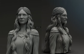 Cgtrader - Cate Blanchet - Galadriel - The Lord Of The RIngs 3D print model