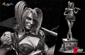 Gumroad - Harley Quinn Sculpture ready - 3D Print Models