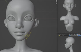 Gumroad - How to Sculpt and Retopologize a Stylized Head in Blender by Danny Mac