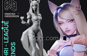 MyMiniFactory - Ahri KDA - League of Legends - 3D Print Model