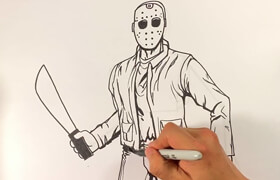 Skillshare - How to Draw JASON VOORHEES