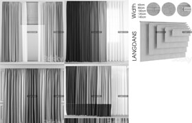 6套窗帘模型合集
