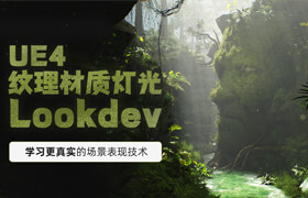 【正版】【大师】UE4写实自然场景纹理材质灯光lookdev制作流程教学【英音中字】