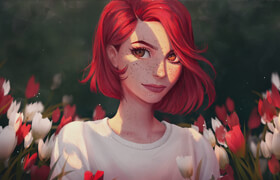 Domestika - Digital Portraits Draw Female Characters in Natural Light ( German_Eng Sub)