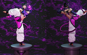 Cgtrader - Street Fighter - Juri Han FANART 3D print model