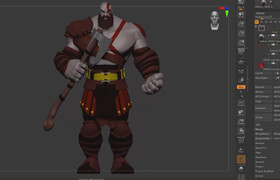 Udemy - Sculpting Stylized character Kratos In Zbrush