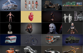 PBR Game 3D Models Bundle 1 January 2023